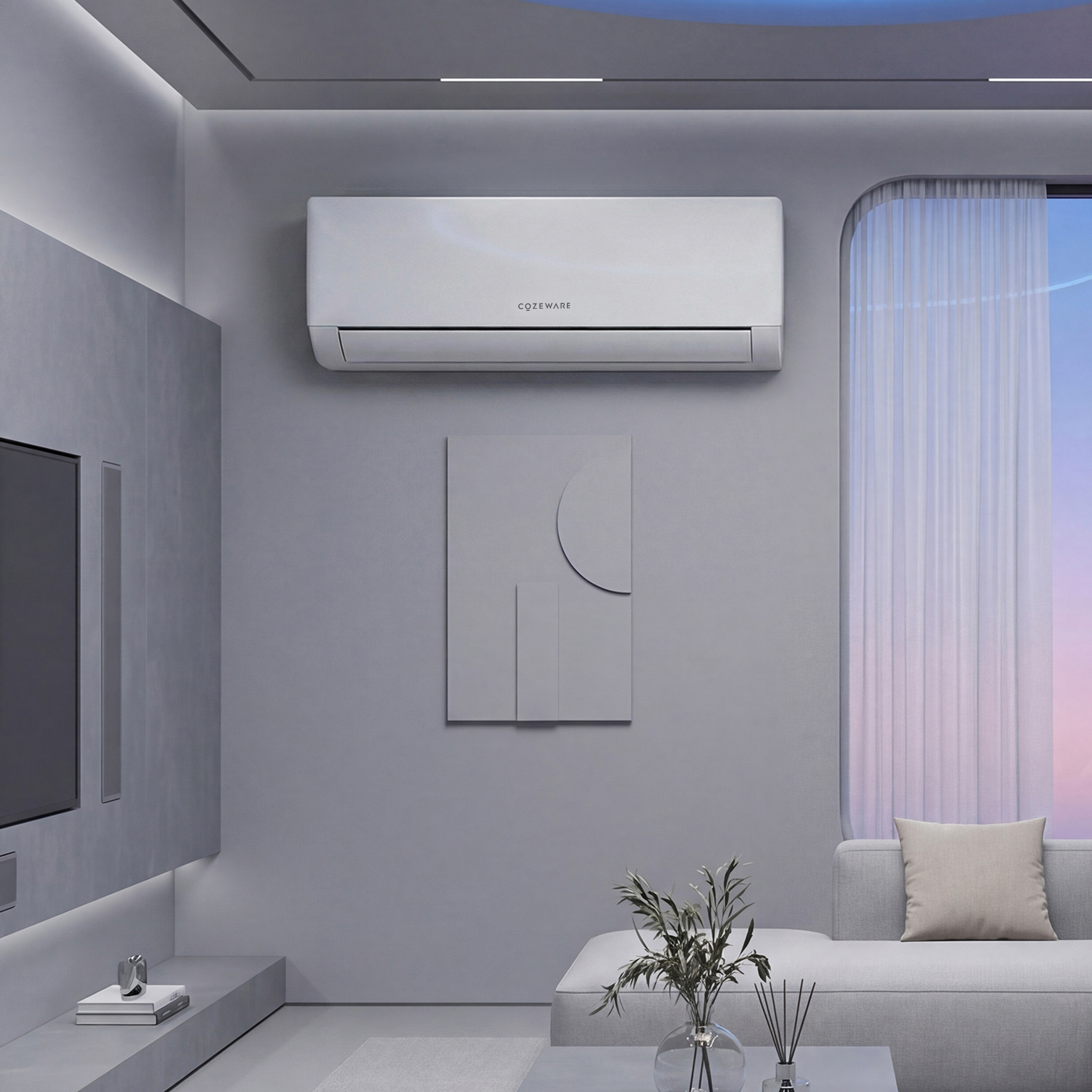 COZEWARE 18000 BTU AI Mini Split with WiFi, 20 SEER2 Air Conditioner with AI Chip, 38% Extra Savings, Ultra-Quiet 32dB, R32 Refrigerant