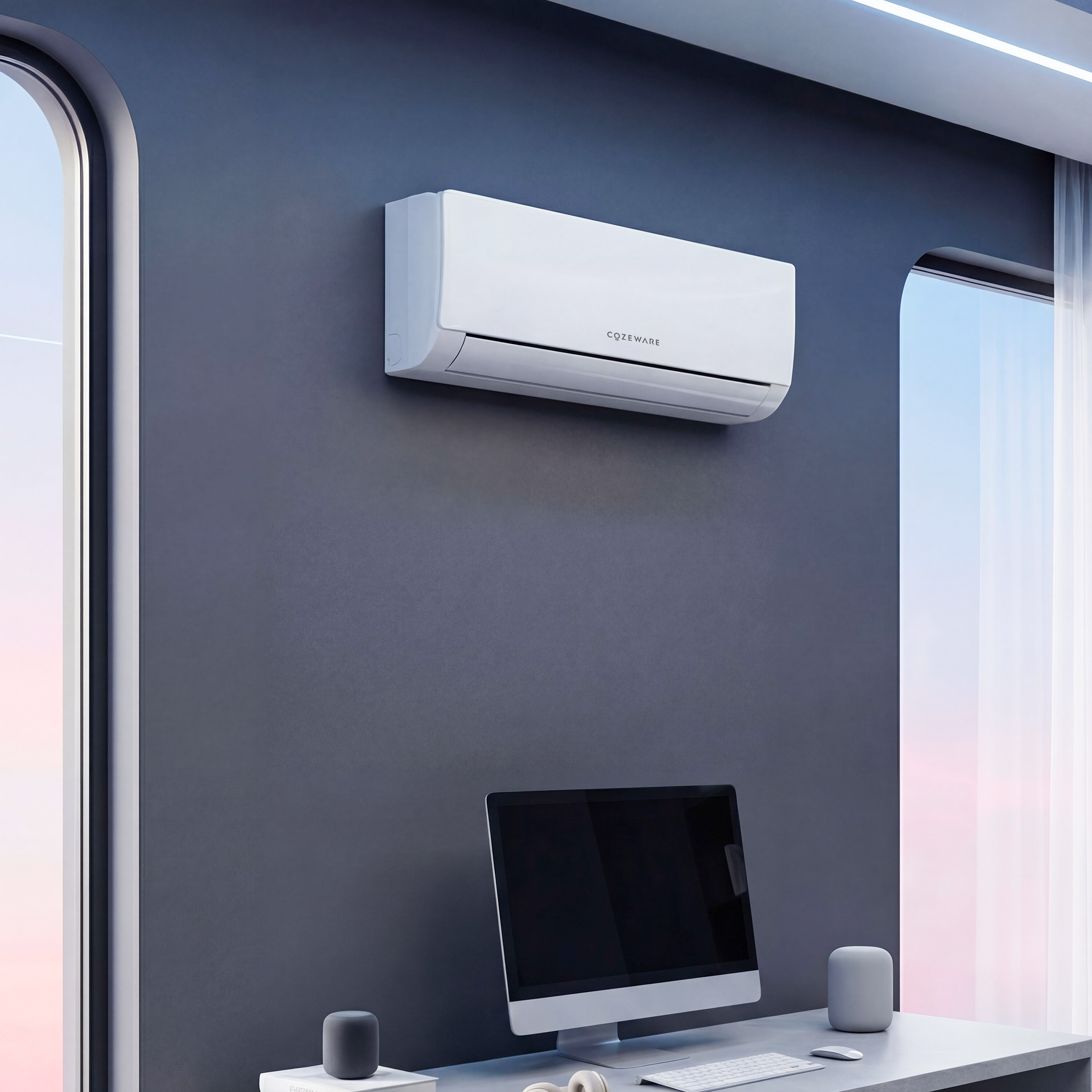 COZEWARE 12000 BTU AI Mini Split, 20 SEER2 AC Unit with AI Chip, 38% Extra Savings, Ultra-Quiet 28dB, R32 Refrigerant, Smart Voice Control, 230V