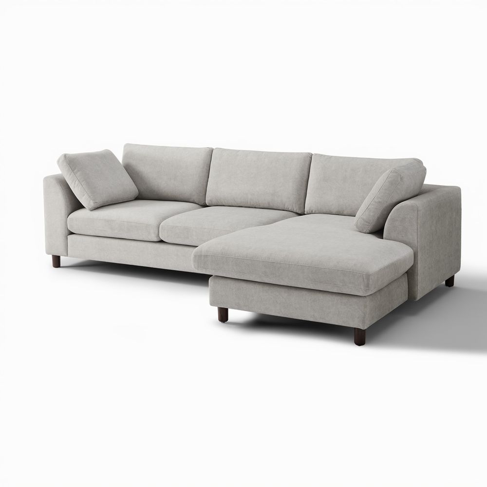 light gray sectional sofa