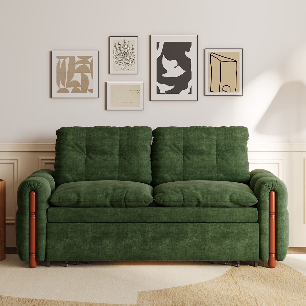 76 inch green day bed sofa