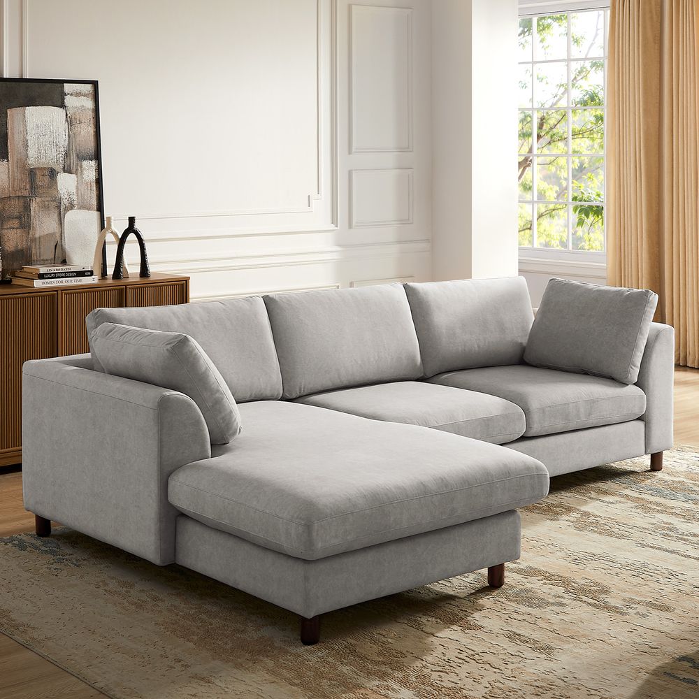 light gray sectional sofa