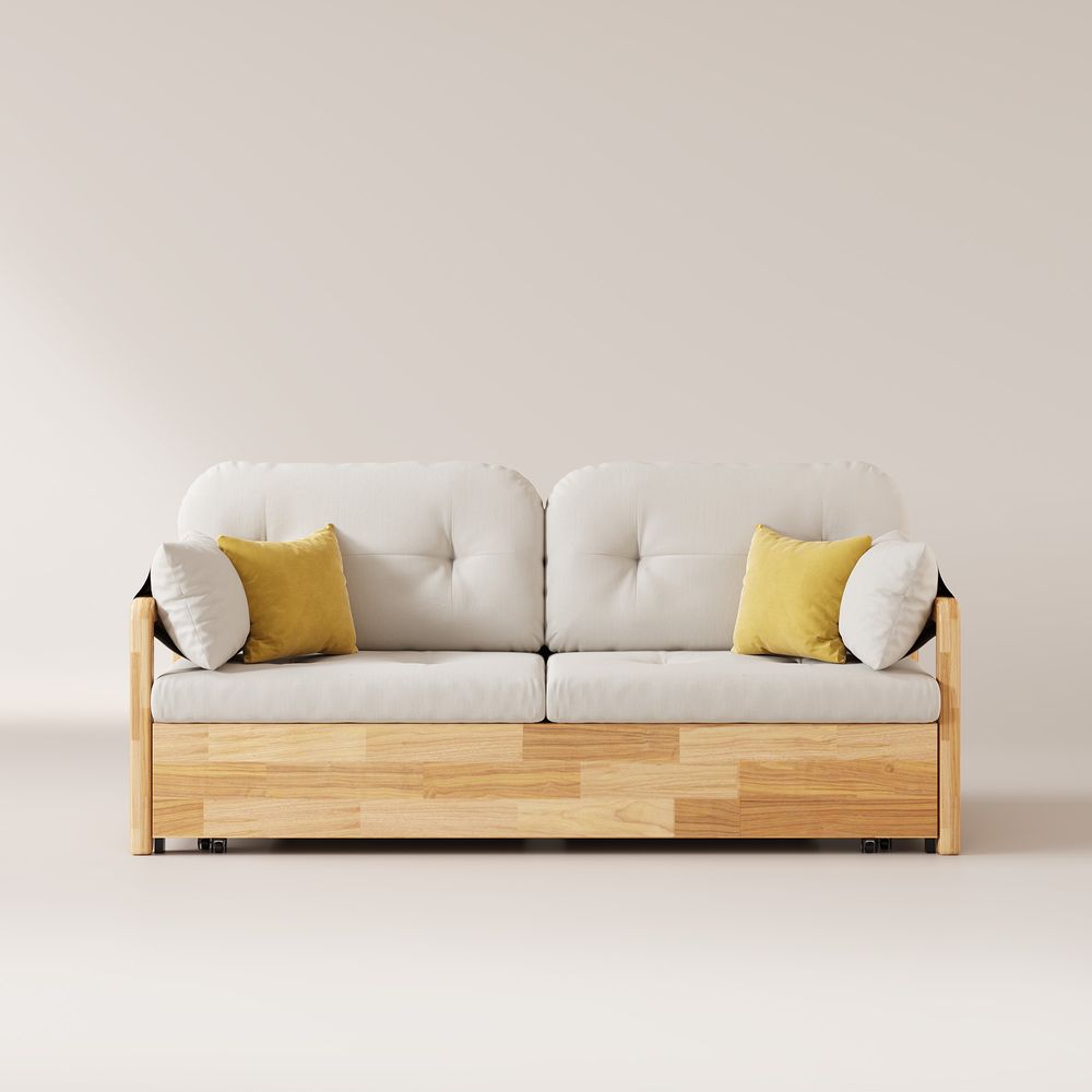 73 inch solid wood sofa bed