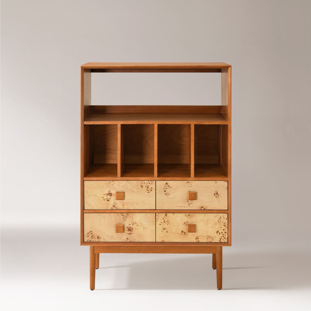 corner bookcase for saving space
