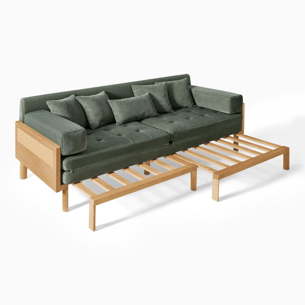 ash wood frame Lshape sofa sofa bed