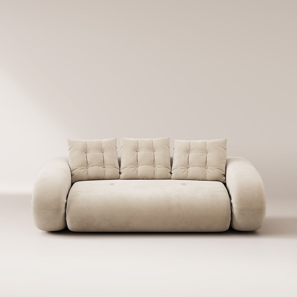 white velvet sofa bed