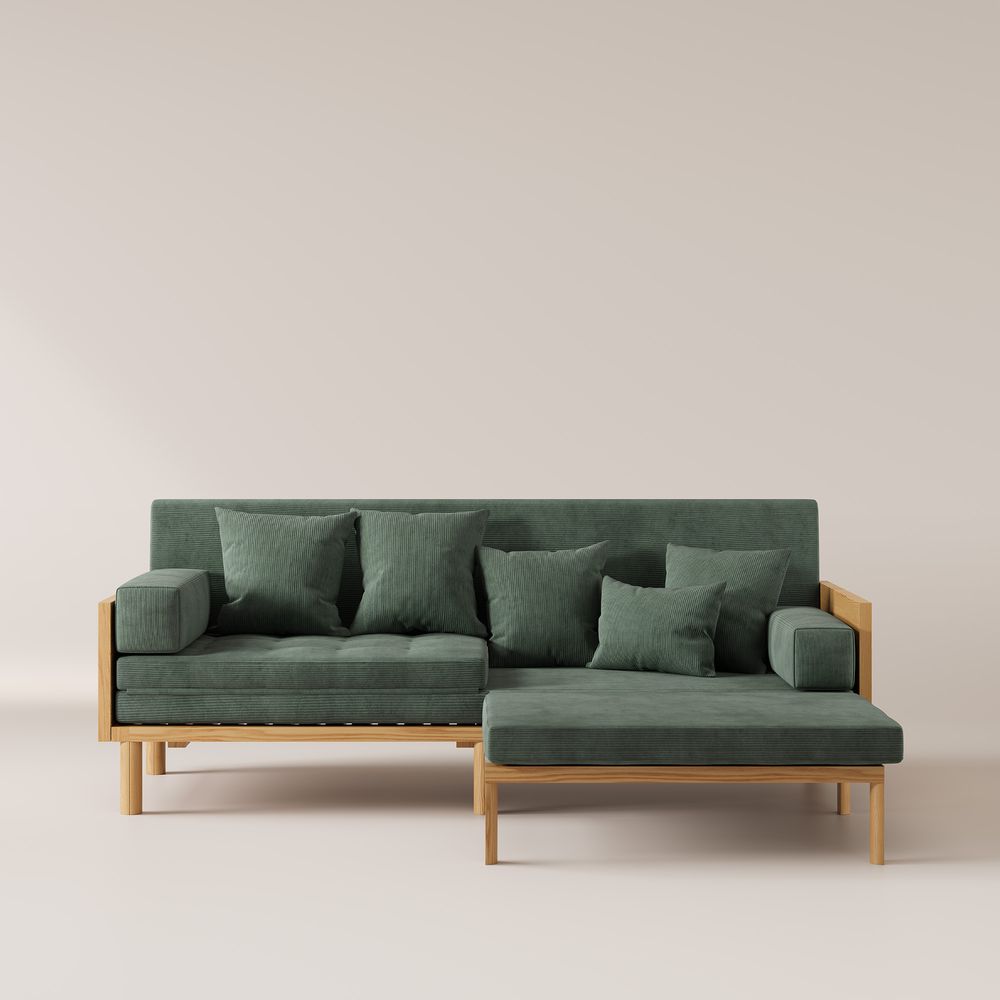 Green Lshape sofa