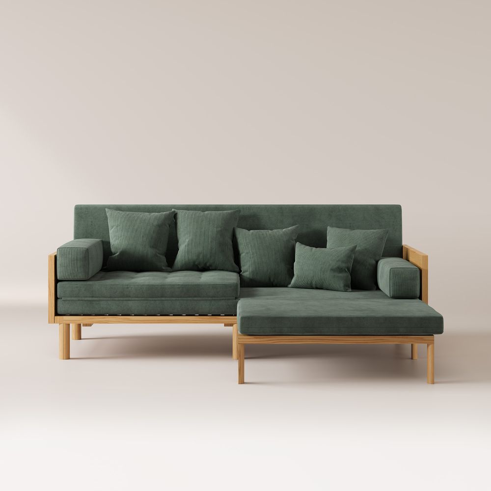 Green Lshape sofa