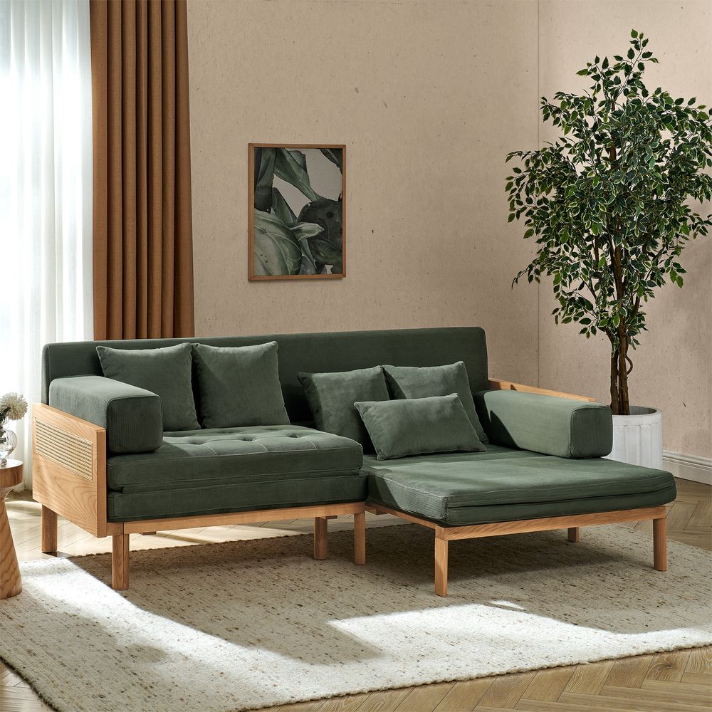 solid wood frame sofa
