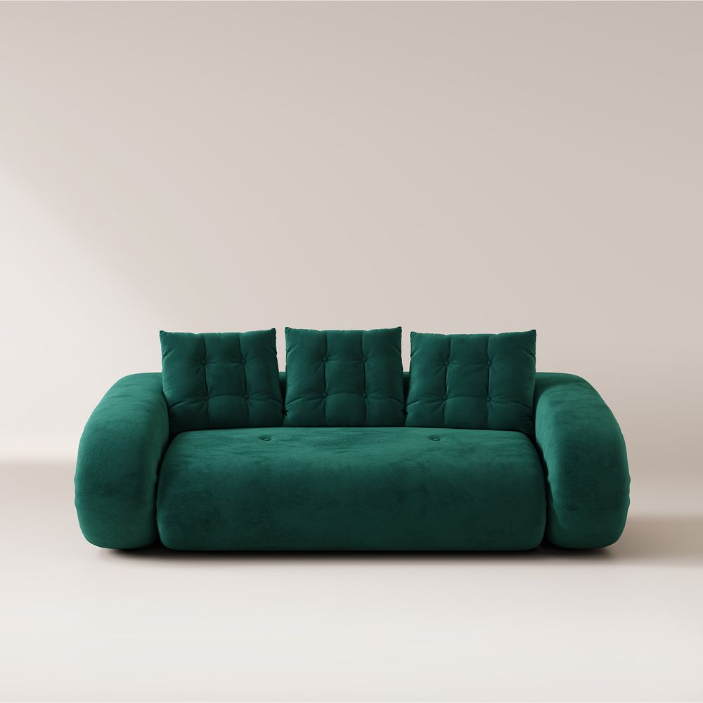 Green compression sofa bed