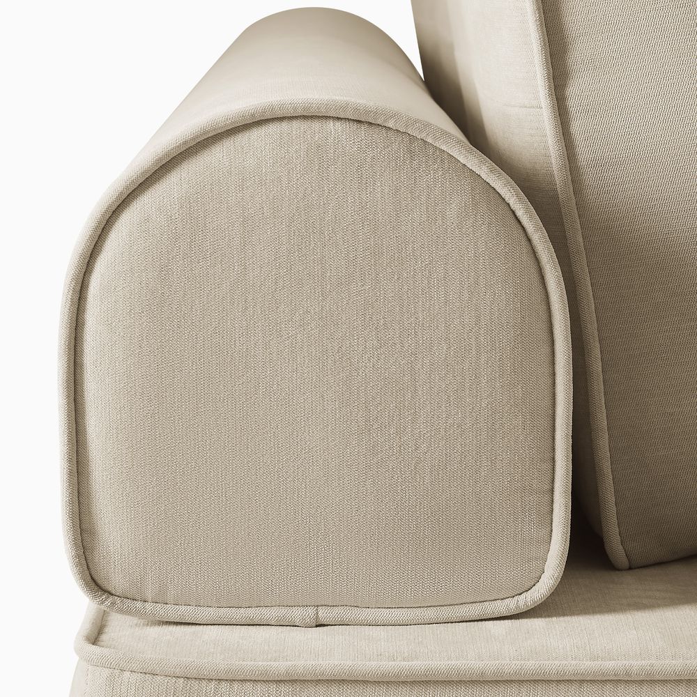 beige futon sofa