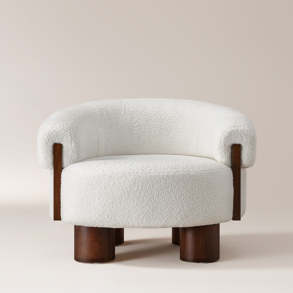 Bouclé accent chair