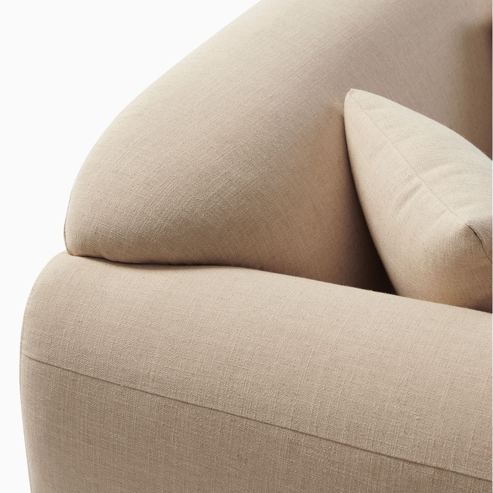 loveseat sofa with solid wood legs