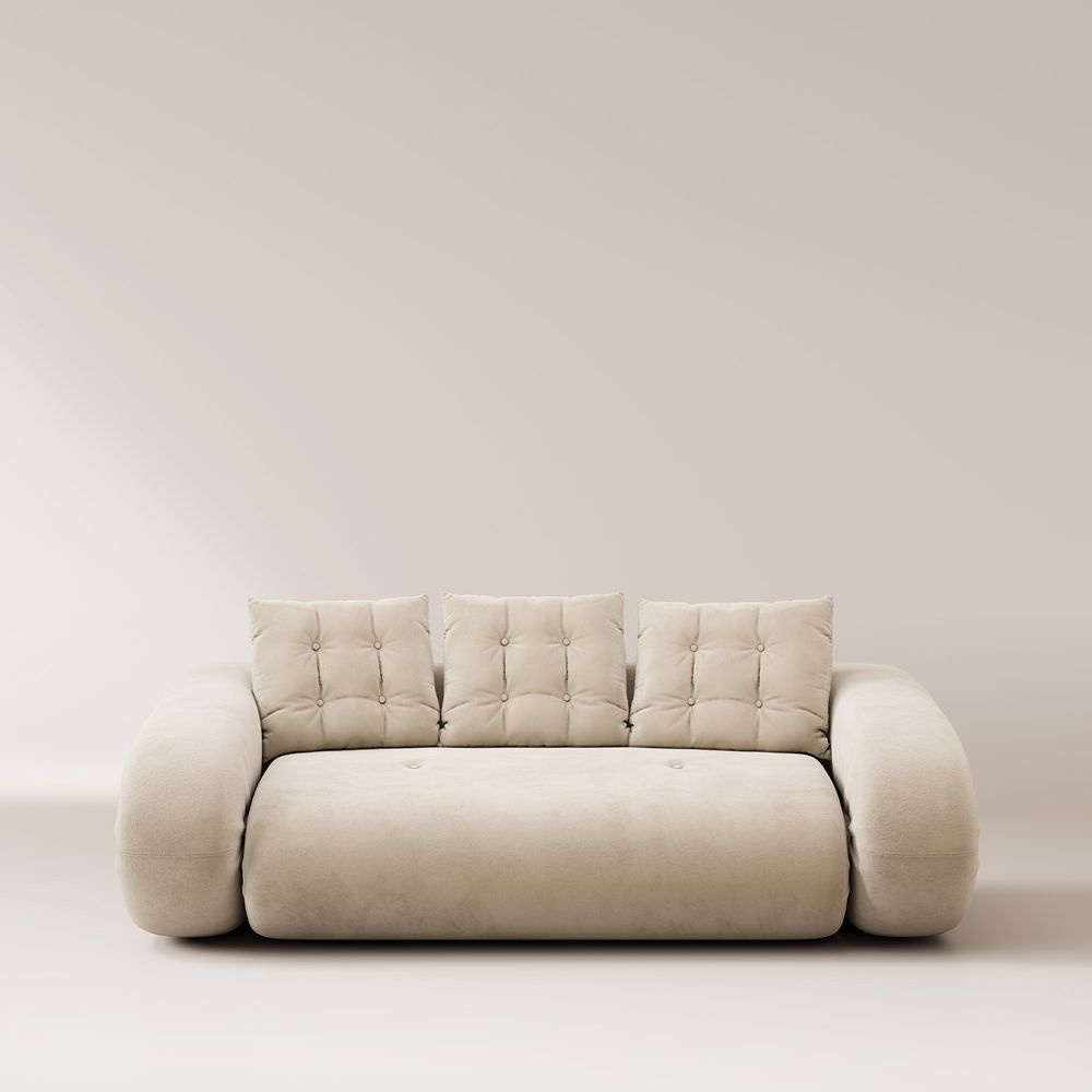 white velvet sofa bed
