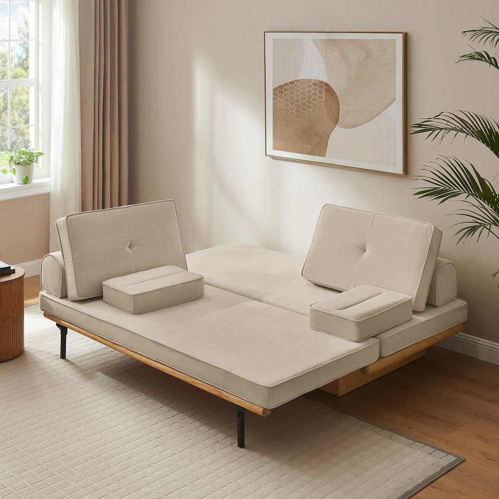 solid wood frame sofa