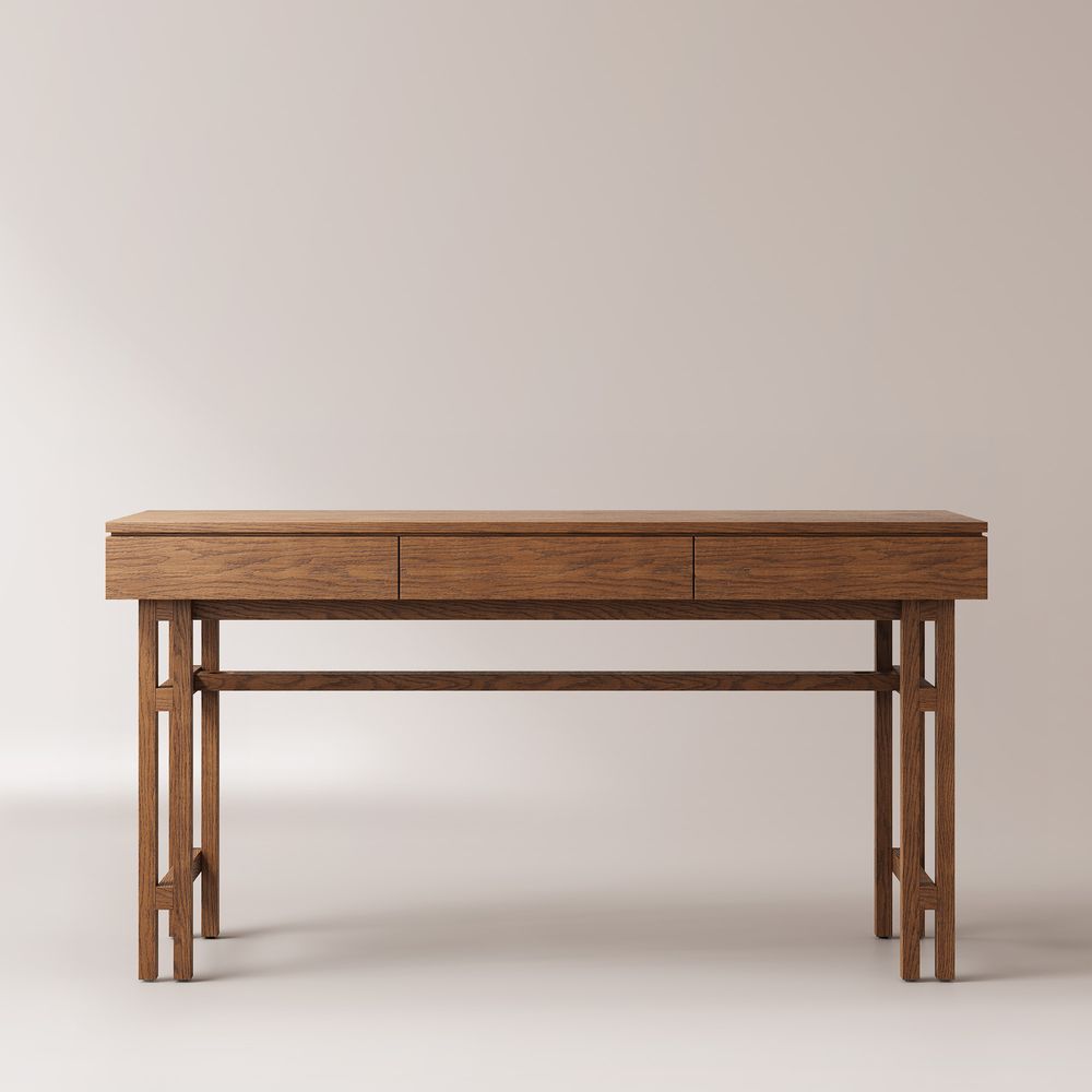 brown desk