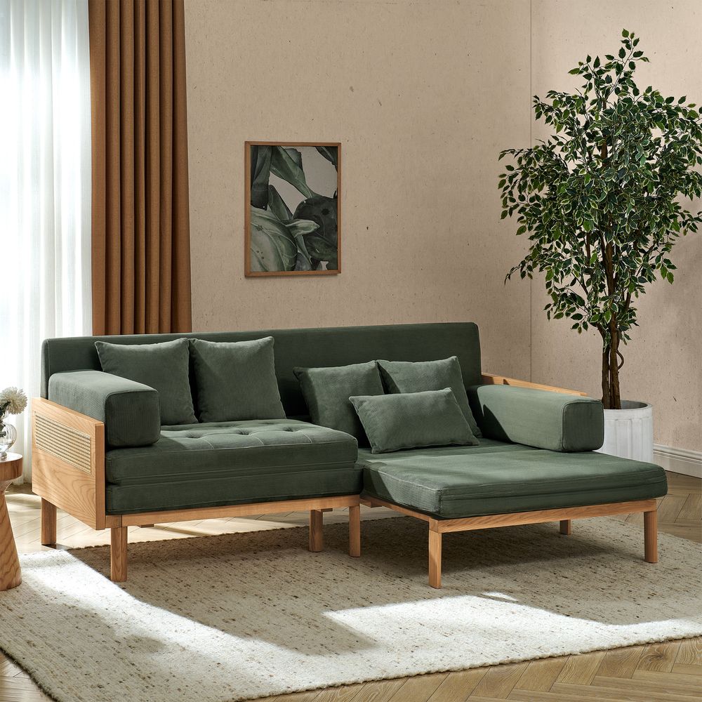 solid wood frame sofa