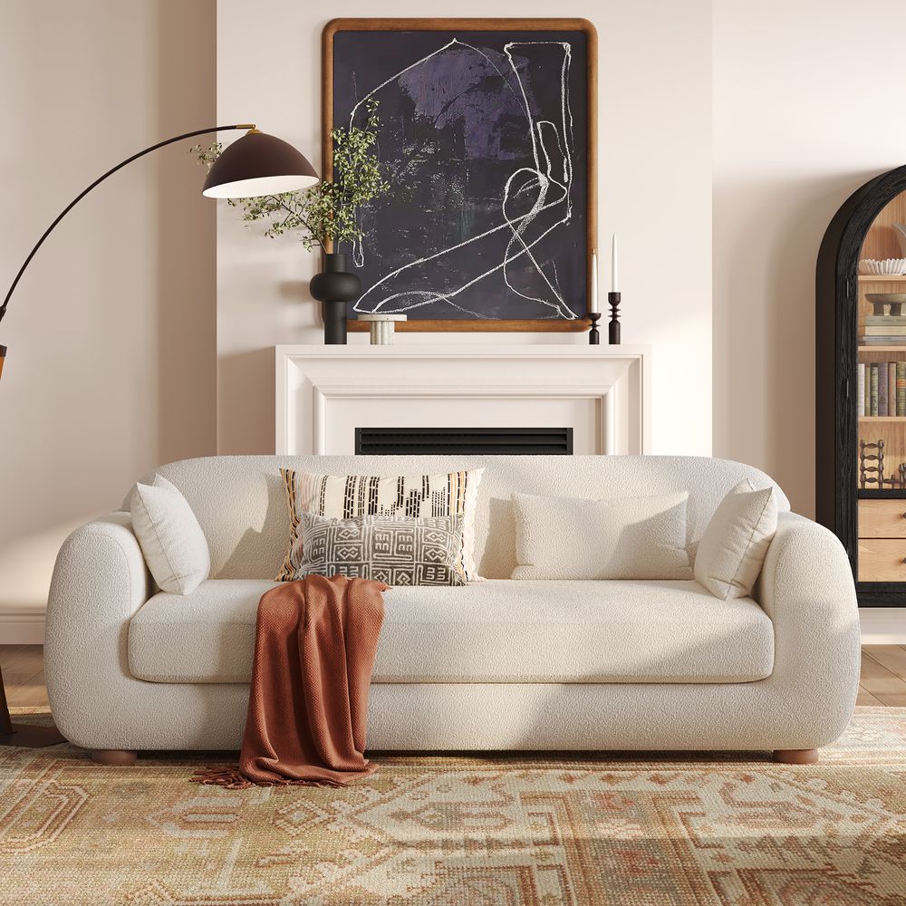 white loveseat sofa