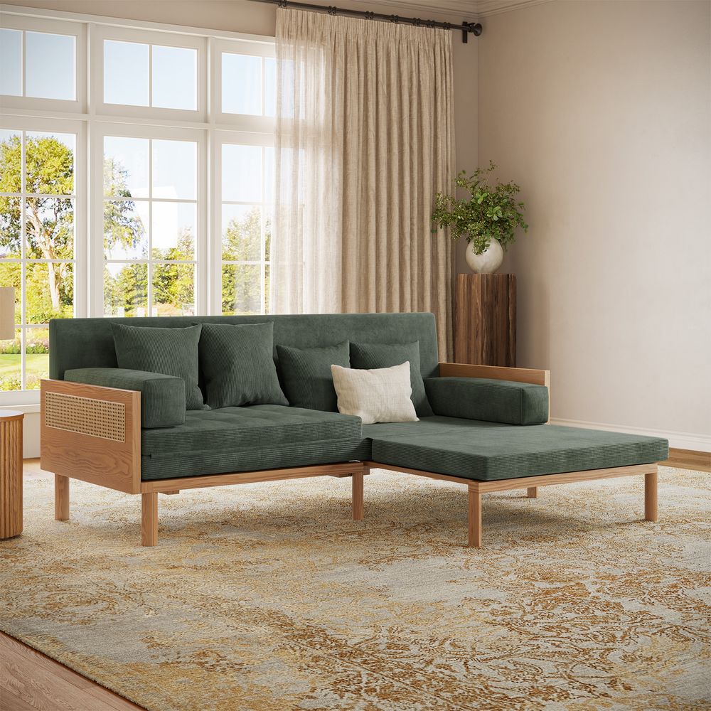 solid wood frame sofa