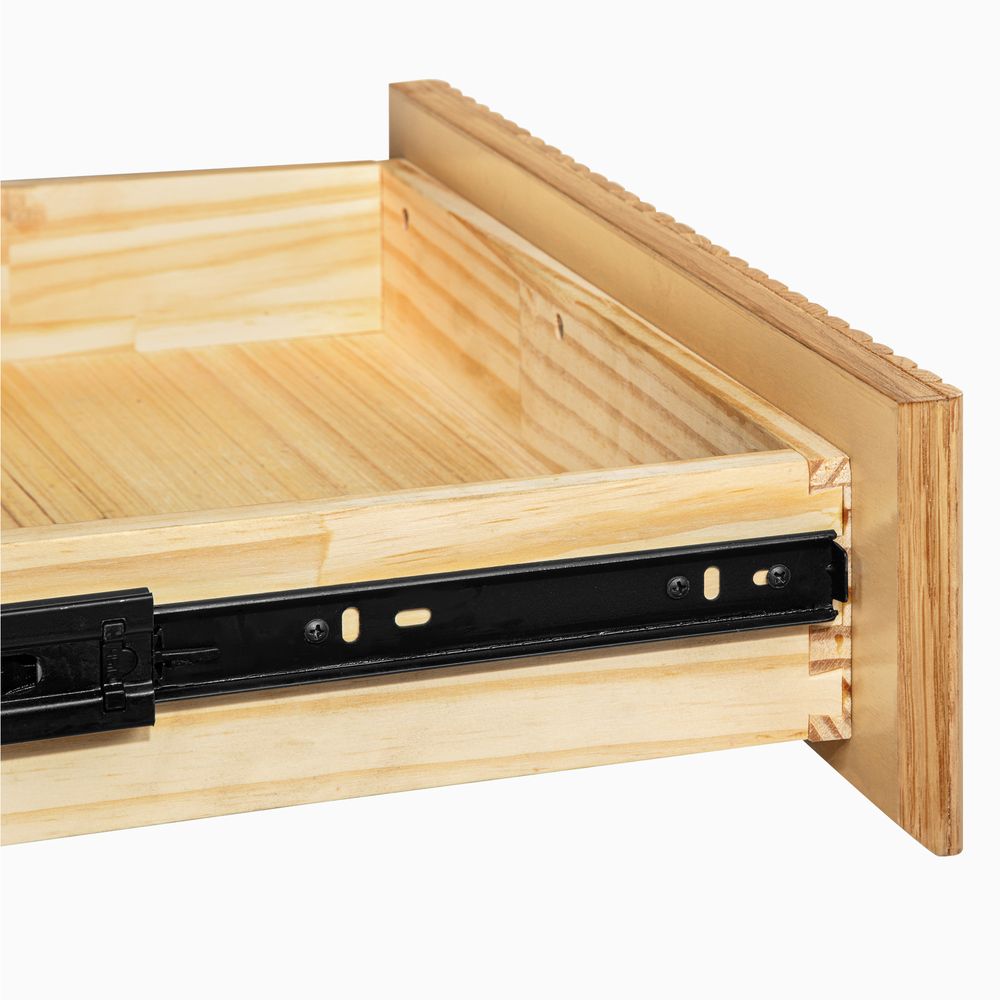 Drawer open state of office desk