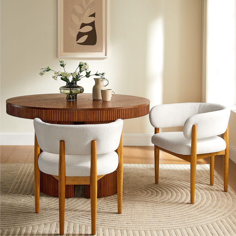 natural solid ash wood dining chairs set