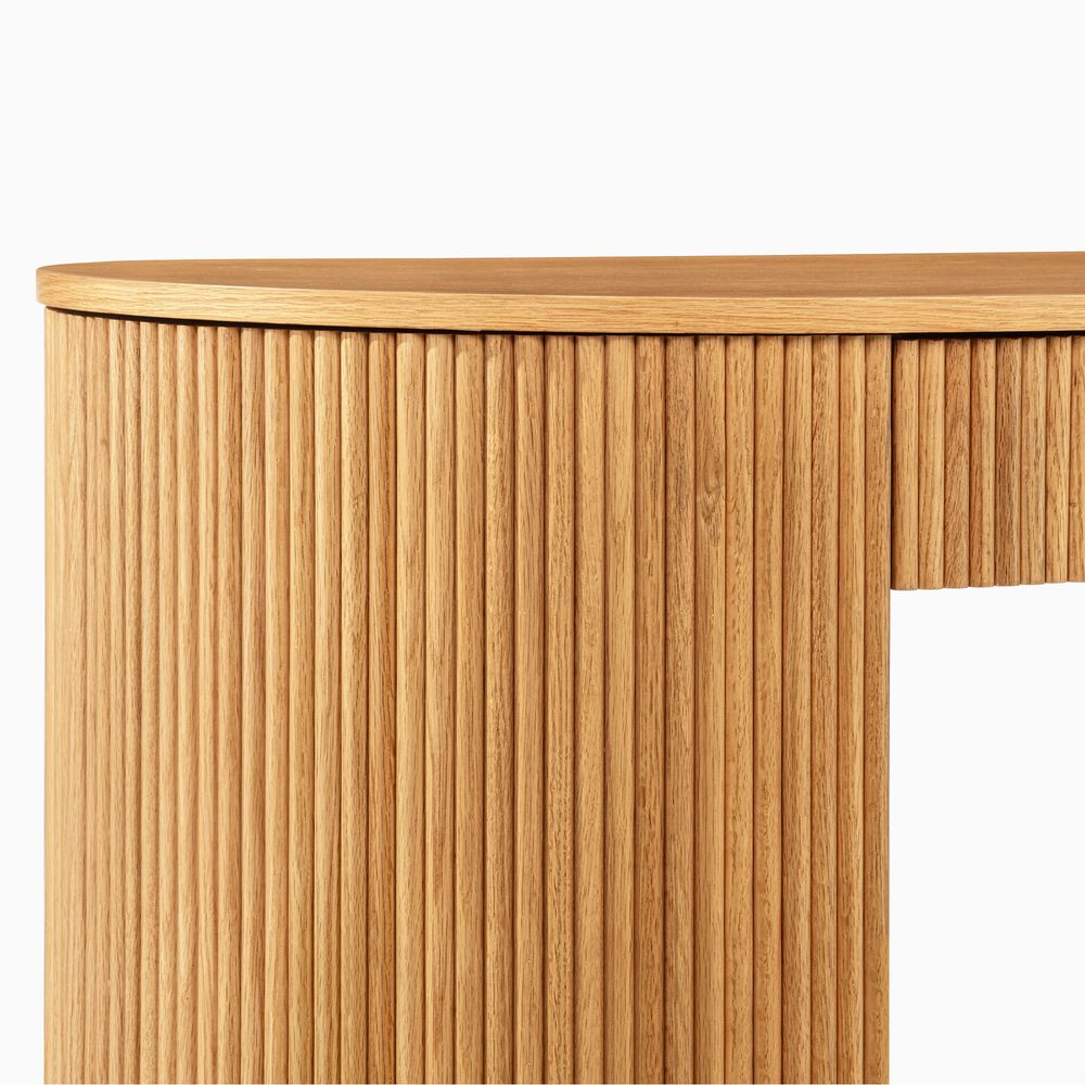 curved corner design of office desk
