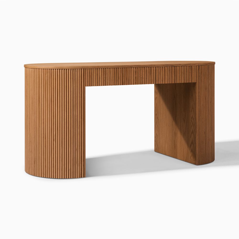 walnut office desk with oak wood finish