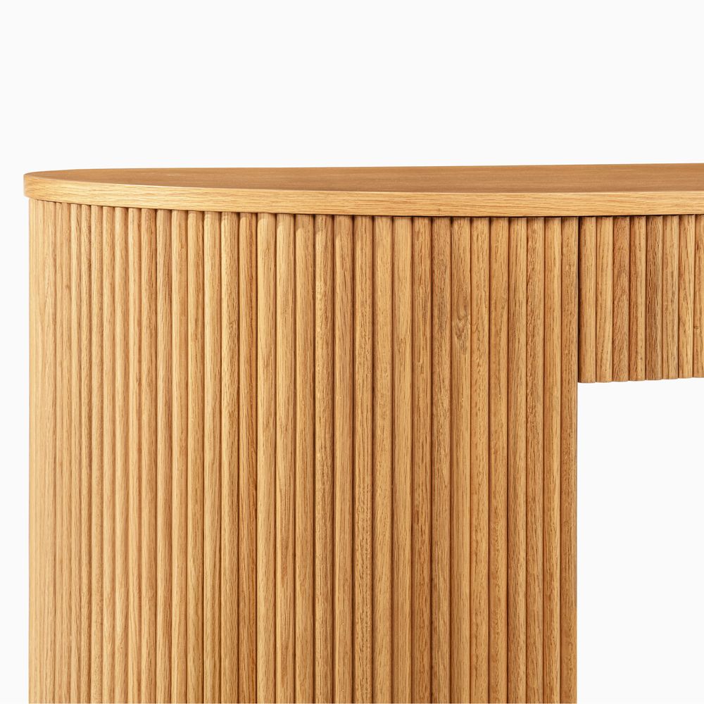curved corner design of office desk