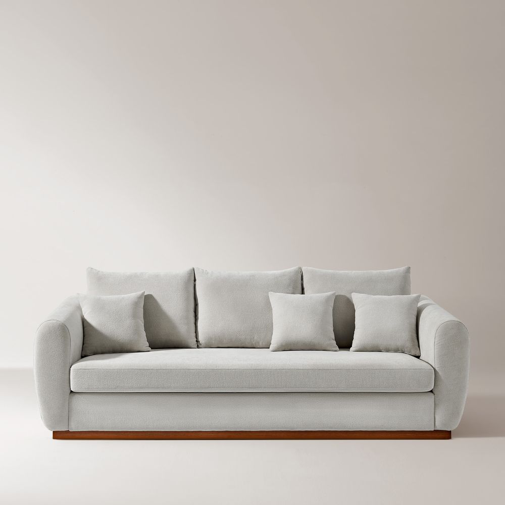 gray loveseat sofa