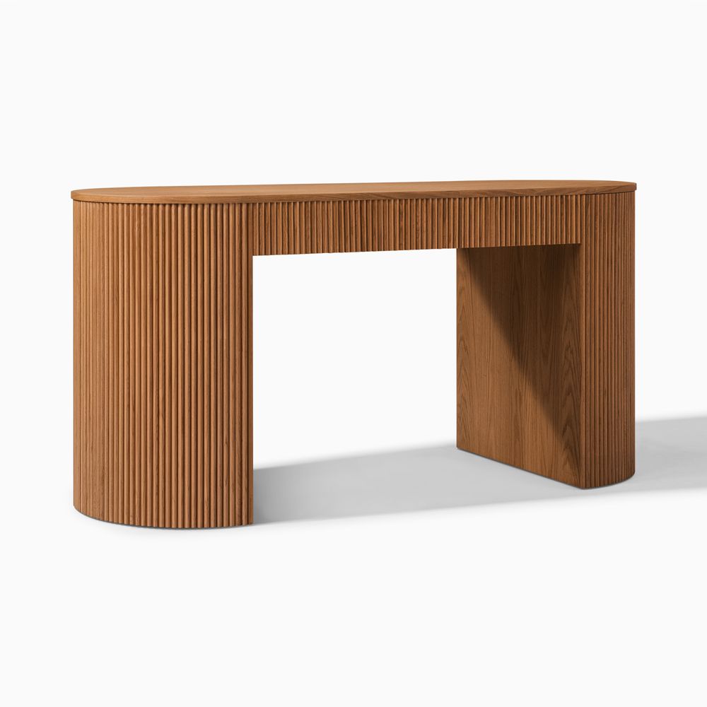 walnut office desk with oak wood finish