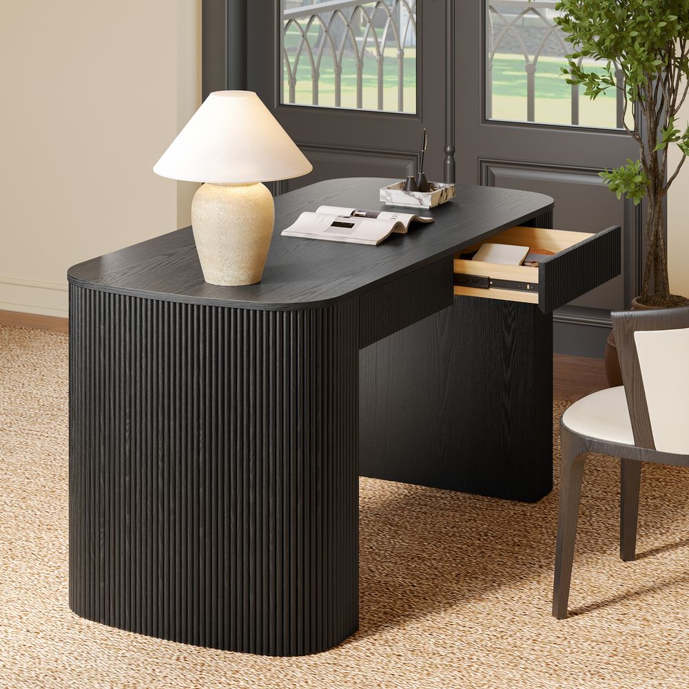 Black writing desk for office and study