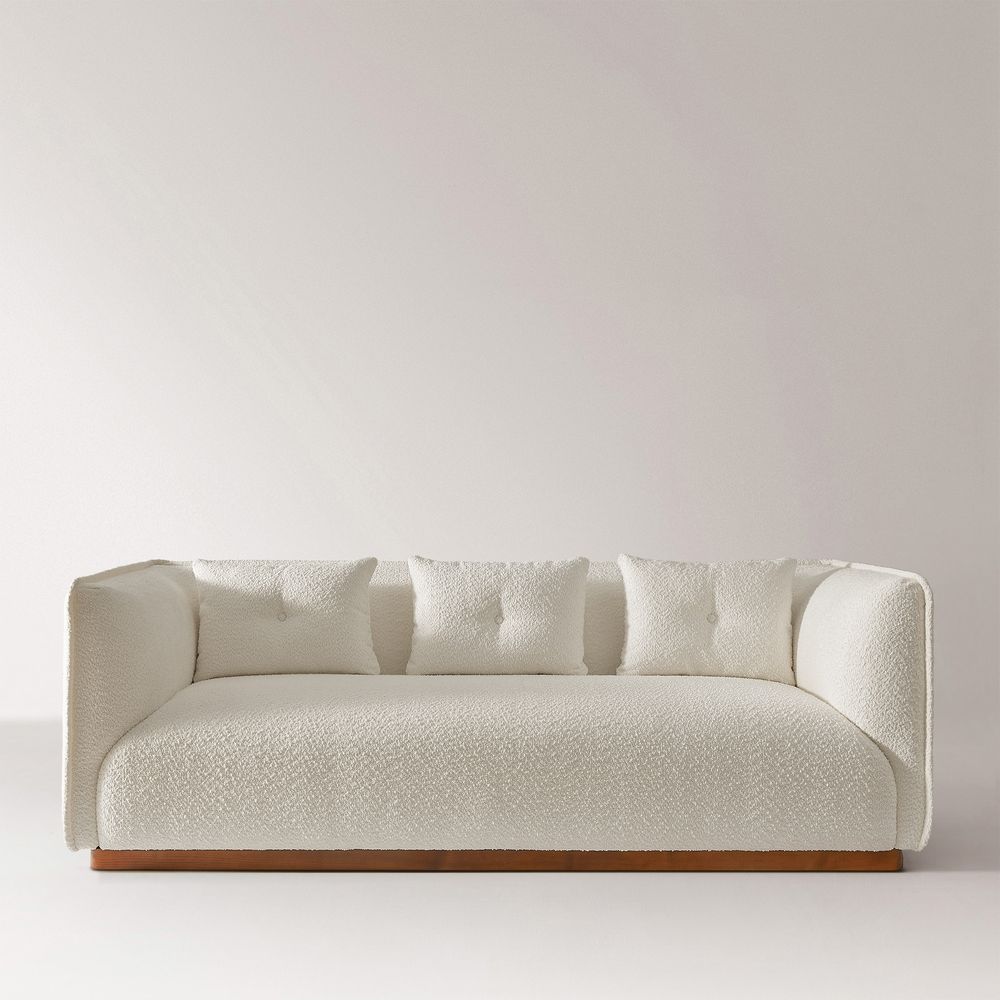 Bouclé loveseat