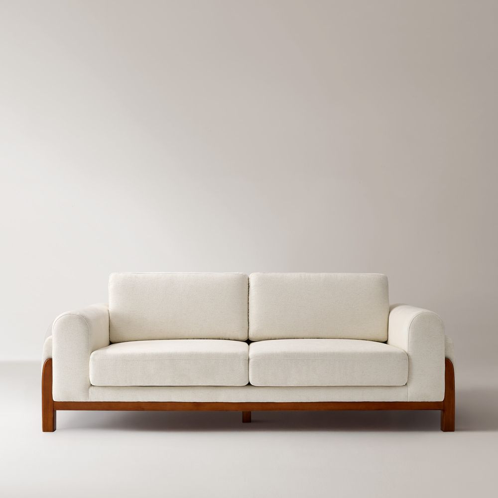 white loveseaqt sofa