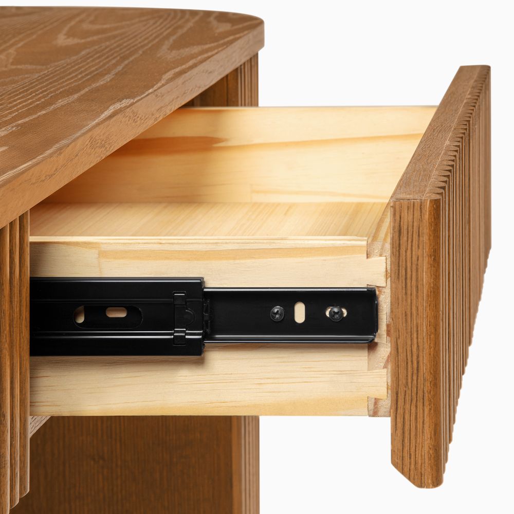 Drawer open state of  writing desk