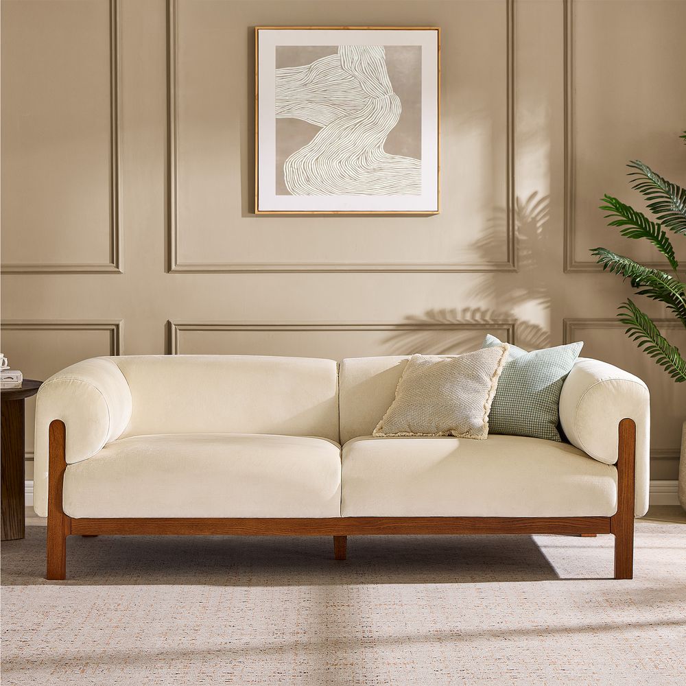 white loveseat sofa