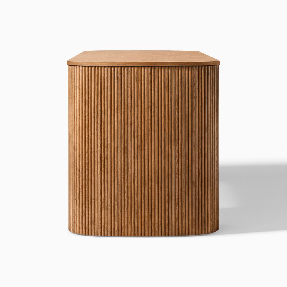 writing desk with oak wood finish