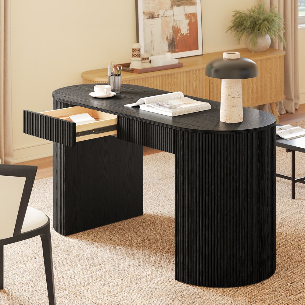 solid wood desk with 2 drawers