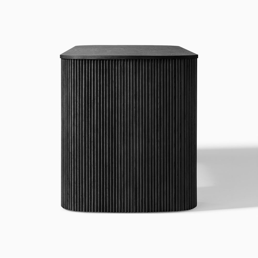 midcentury modern black writing desk