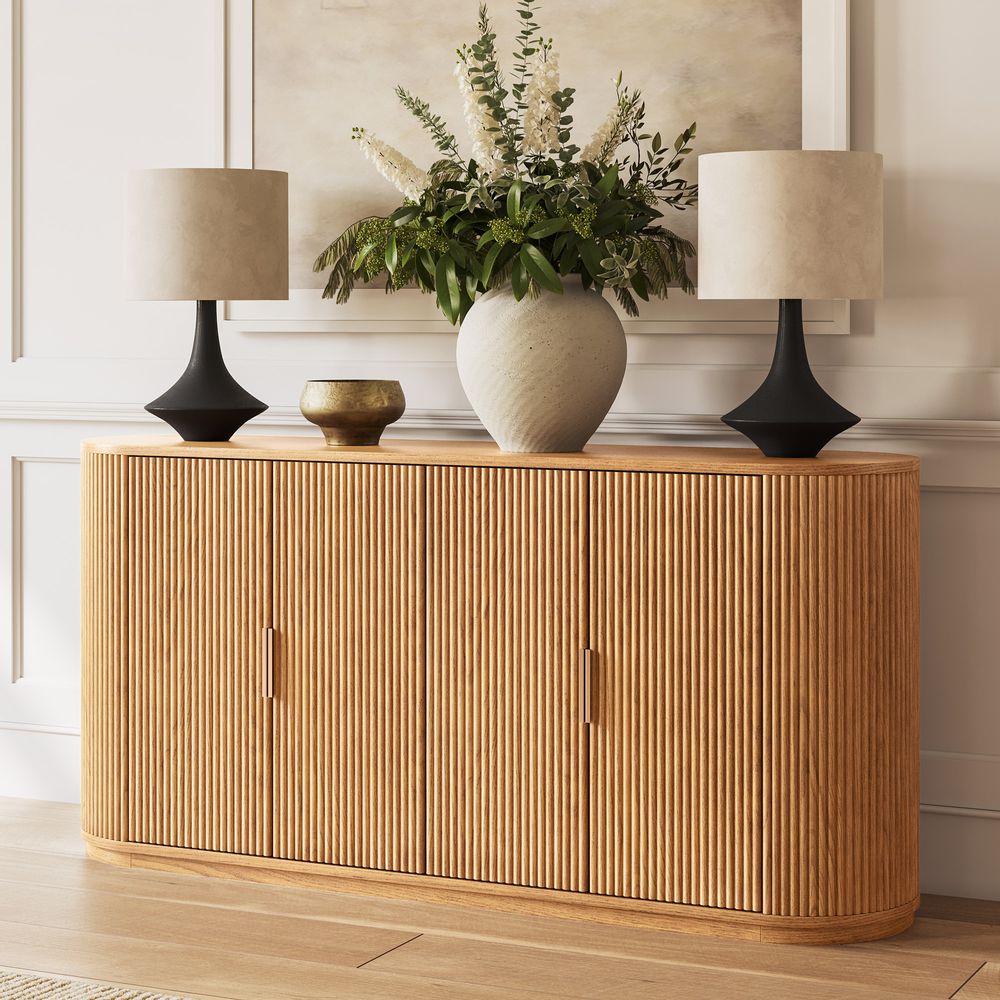 natural solid wood sideboard