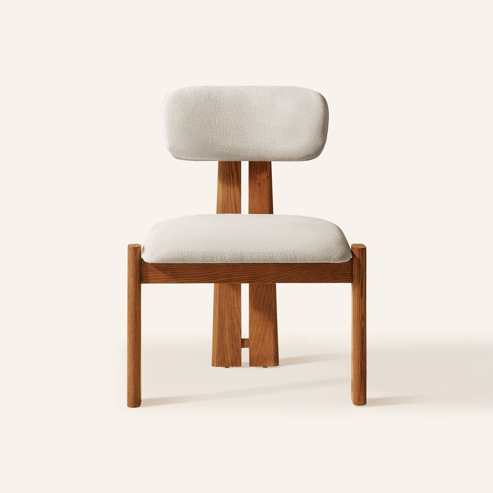 white wooden dining chair