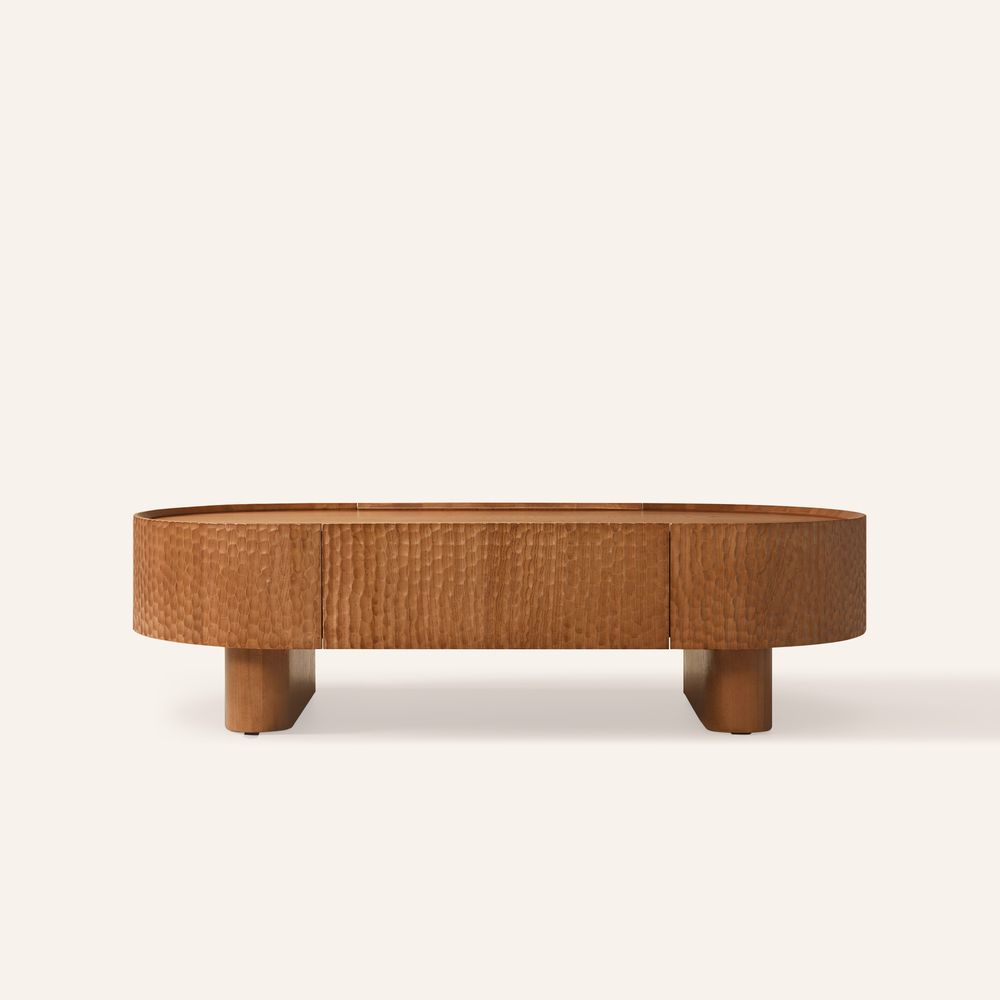 60 Inch Oval Wood Coffee Table