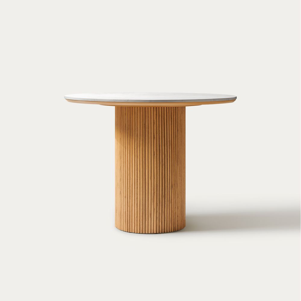 39 Inch Round Small Marble Table