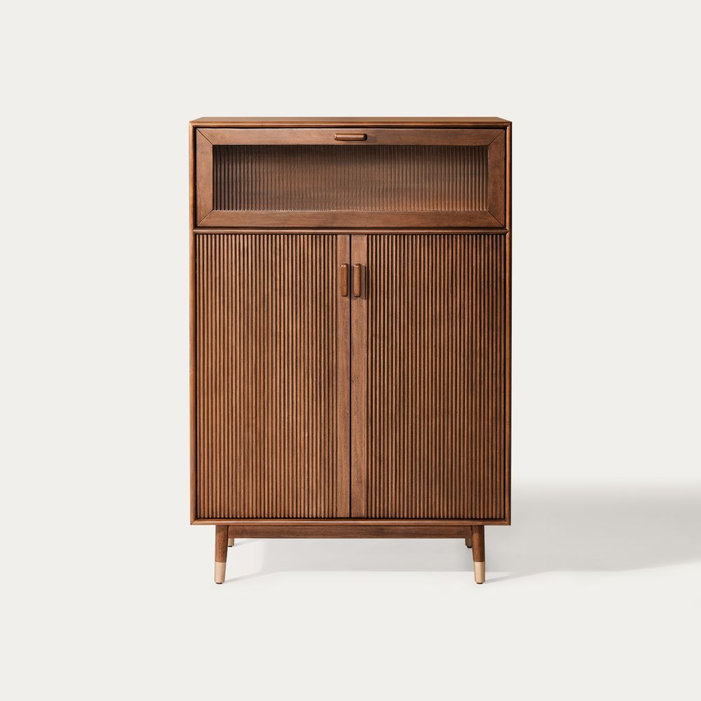 walnut bar cabinet