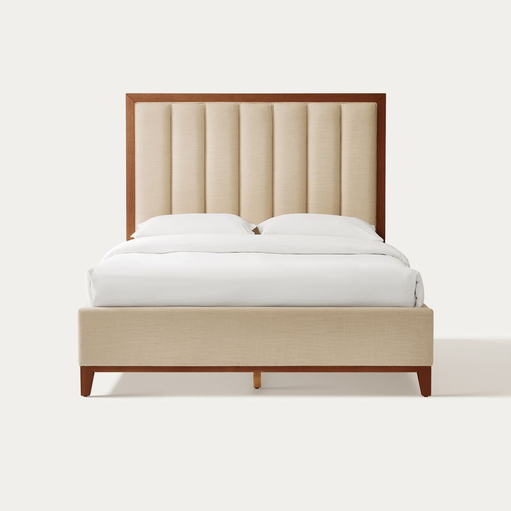 bed with headboard