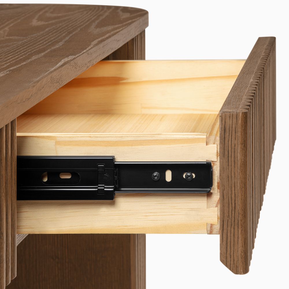 Drawer open state of  writing desk