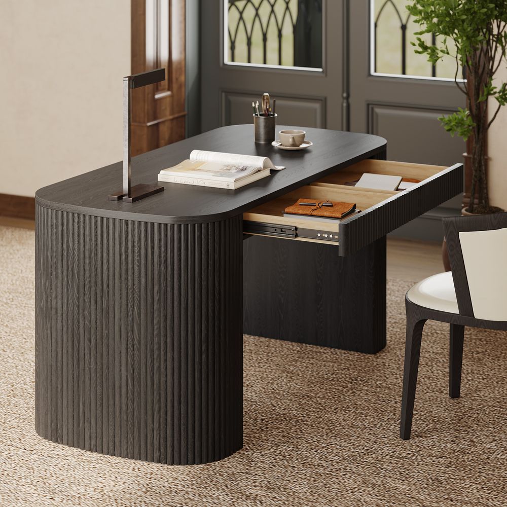 Black writing desk for office and study