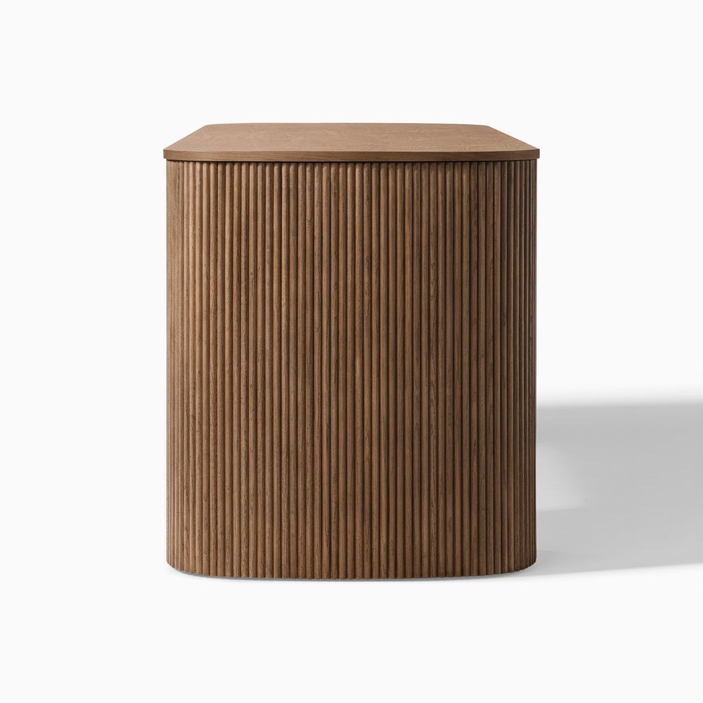 writing desk with oak wood finish