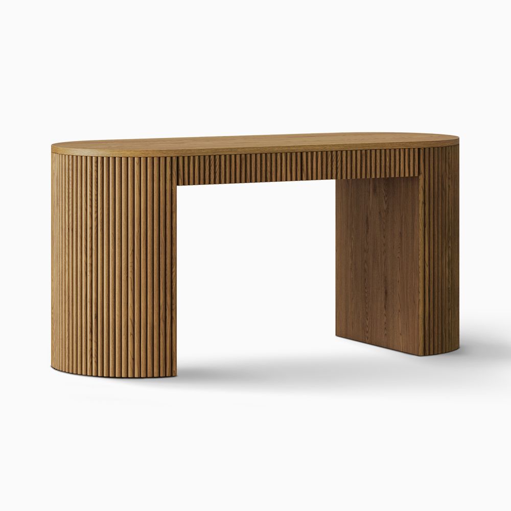 walnut office desk with oak wood finish