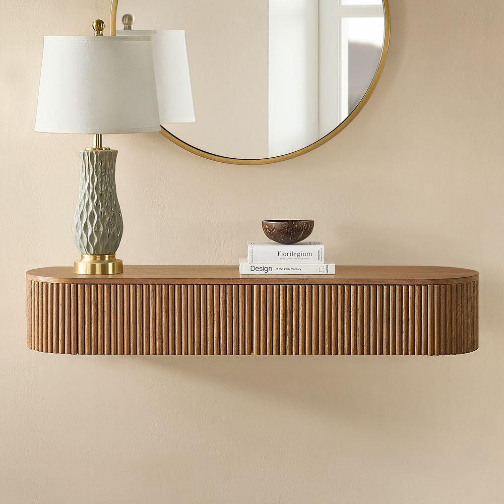 Floating Console Table in Entryway