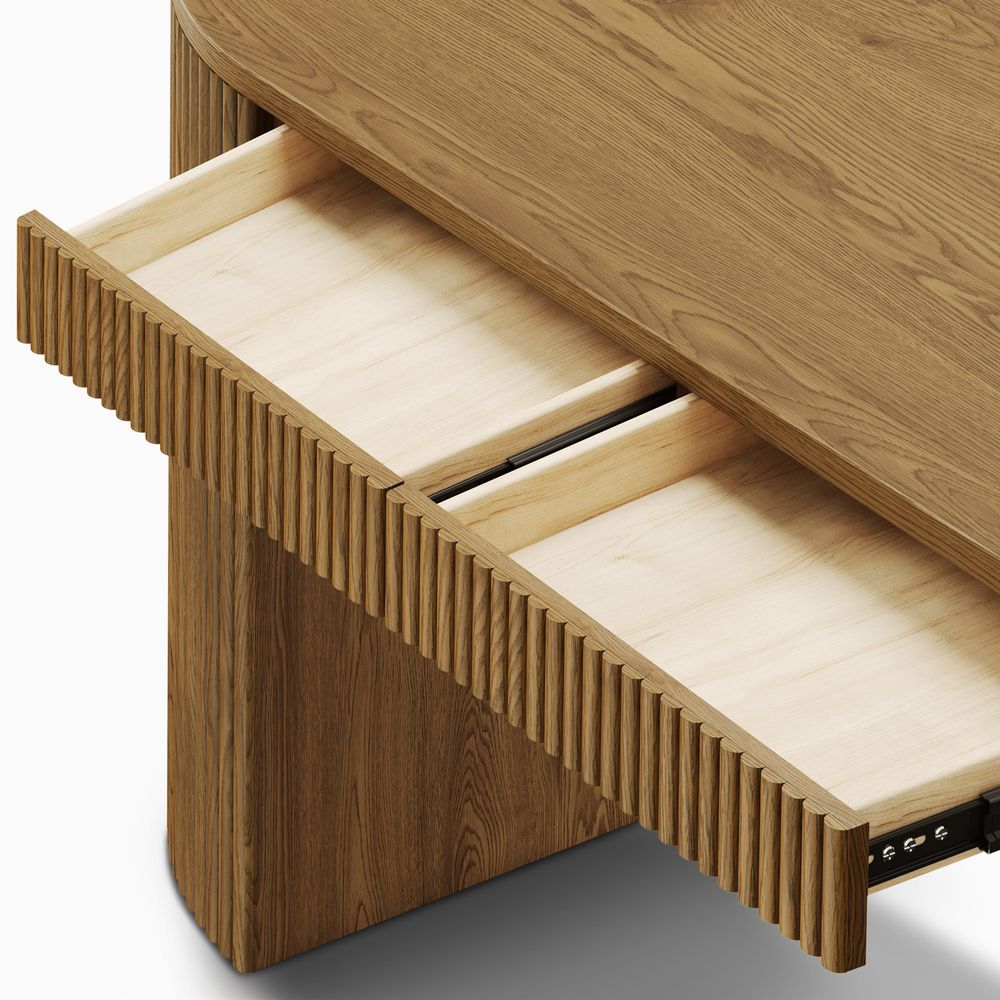 midcentury modern walnut office desk