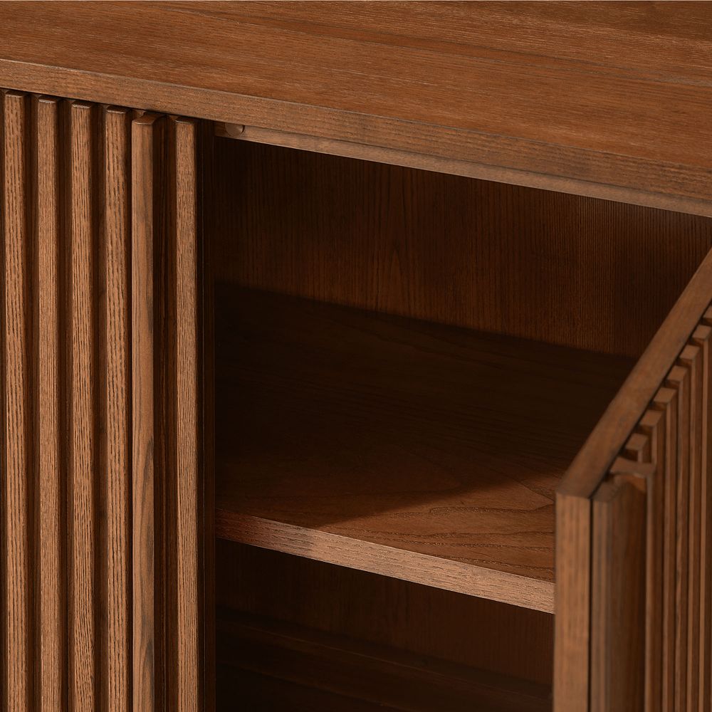 brown Walnut Wood Sideboard